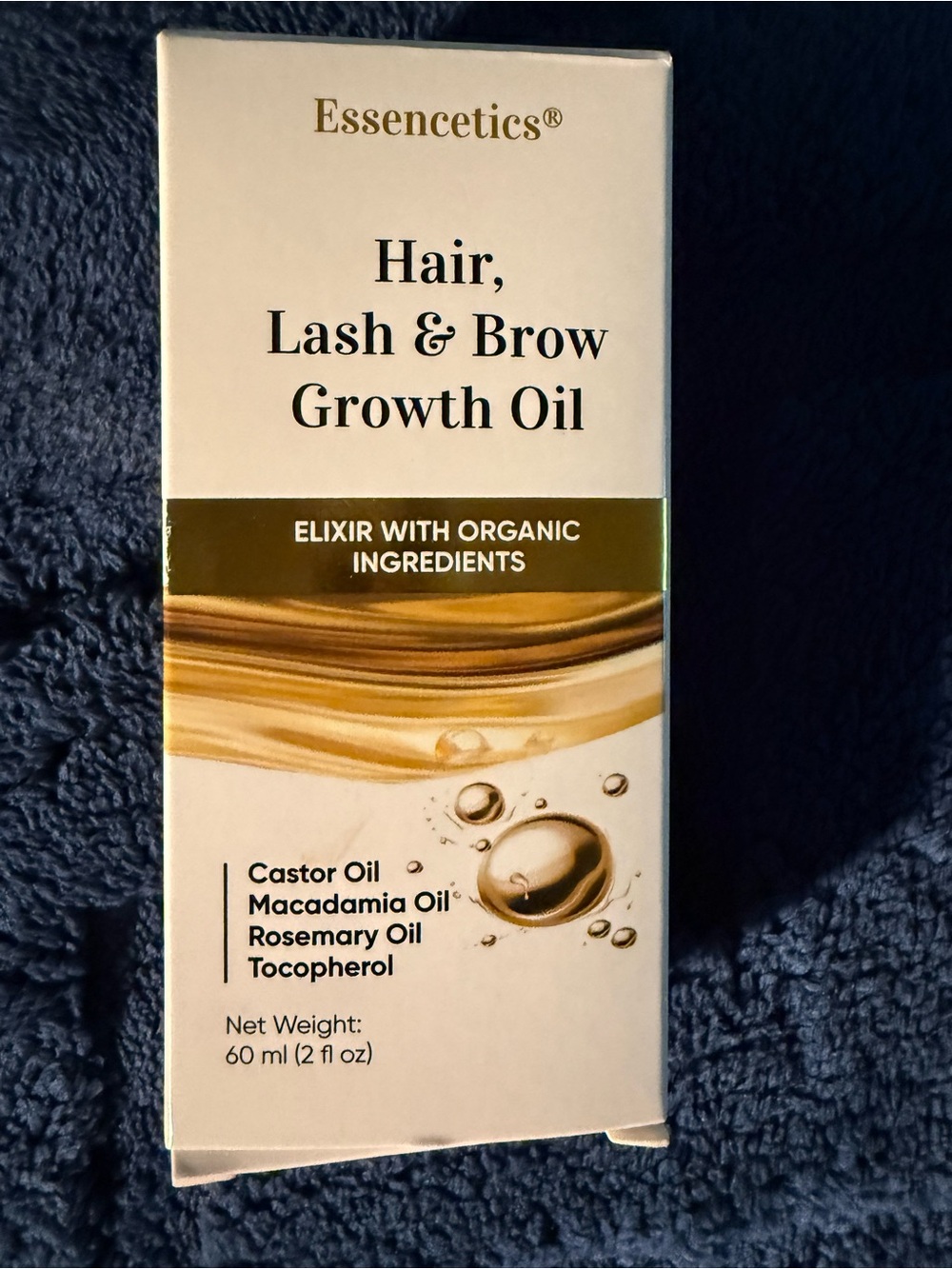 Essencetics Hair Lash & Brow Growth Oil 2 oz - Rosemary Castor Oil Blend NEW